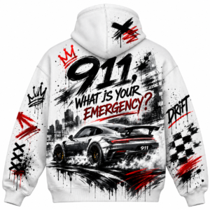 911, WHAT IS YOUR EMERGENCY Urban Drift Oversized Hoodie