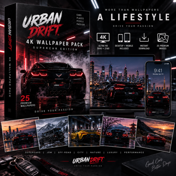 Urban Drift 4K Wallpaper Pack – Supercar Edition