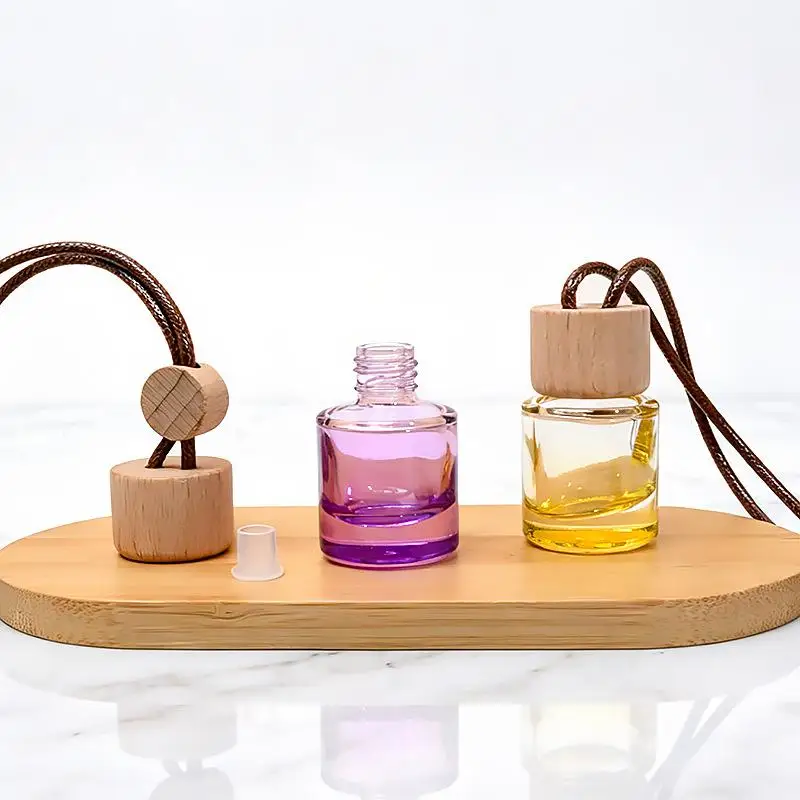 【Y】1Pcs Small Round Cap Empty Pendant Ornament Car Essential Oil Diffuser Fragrance Air Freshener Scent Perfume Bottle - Image 5