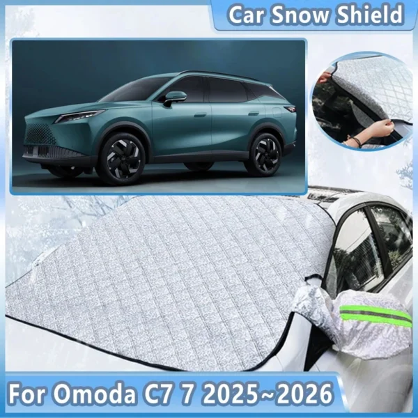 Car Snow Rain Shield For Omoda C7 7 T1GC 2025 2026 Front Windshield Sunshade Anti-frost Snowproof Cover Protection Accesories