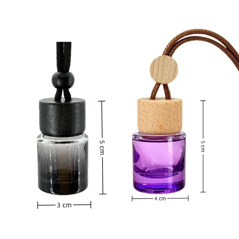 【Y】1Pcs Small Round Cap Empty Pendant Ornament Car Essential Oil Diffuser Fragrance Air Freshener Scent Perfume Bottle - Image 6
