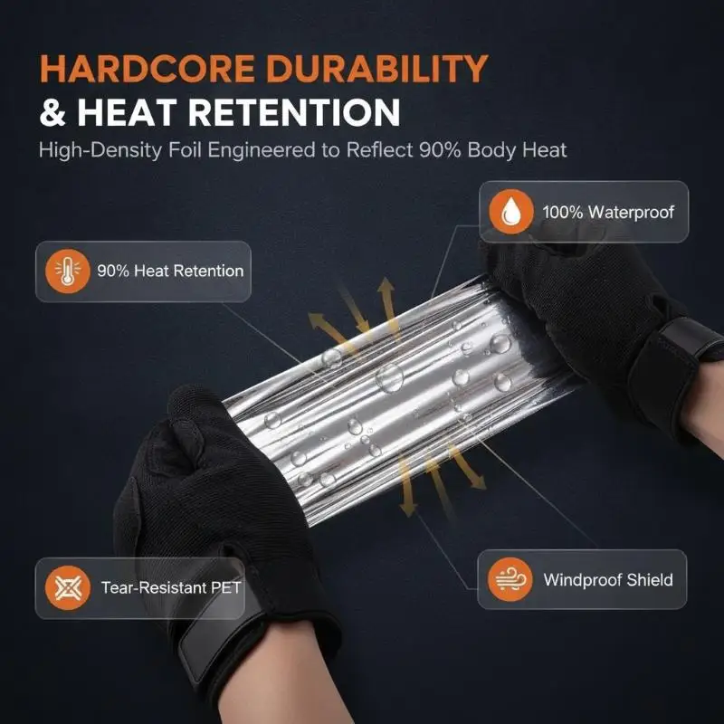5Pcs Emergency Reflective Thermal Foil Space Blanket For Body Warmer Outdoor First Aid Camping Hiking - Image 3