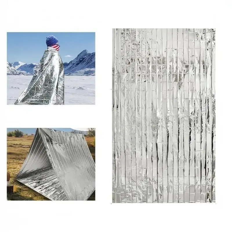 5Pcs Emergency Reflective Thermal Foil Space Blanket For Body Warmer Outdoor First Aid Camping Hiking - Image 4