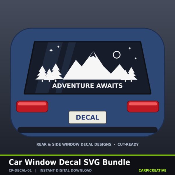 Car Window Decal SVG Bundle