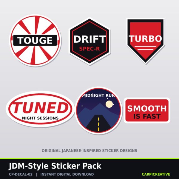 JDM-Style Sticker Pack