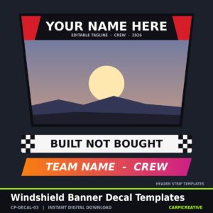 Windshield Banner Decal Templates