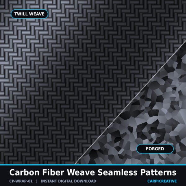 Carbon Fiber Weave Seamless Patterns