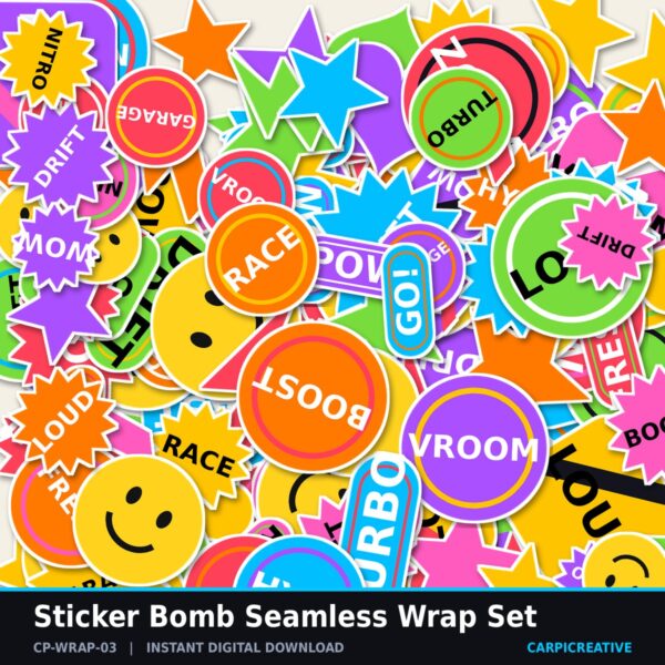 Sticker Bomb Seamless Wrap Set